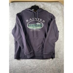 Cotton On Rainier Tipsoo Lake Washington Graphic Hoodie Faded Black XL